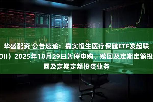 华盛配资 公告速递：嘉实恒生医疗保健ETF发起联接（QDII）2025年10月29日暂停申购、赎回及定期定额投资业务
